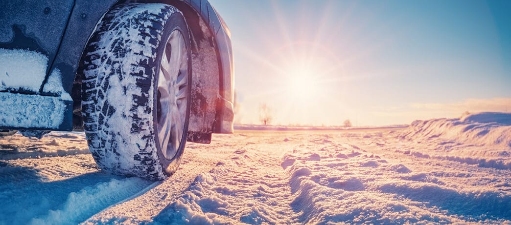 Closeup,View,Of,The,Car's,Wheel,On,The,Snowy,Road | Meridian Source