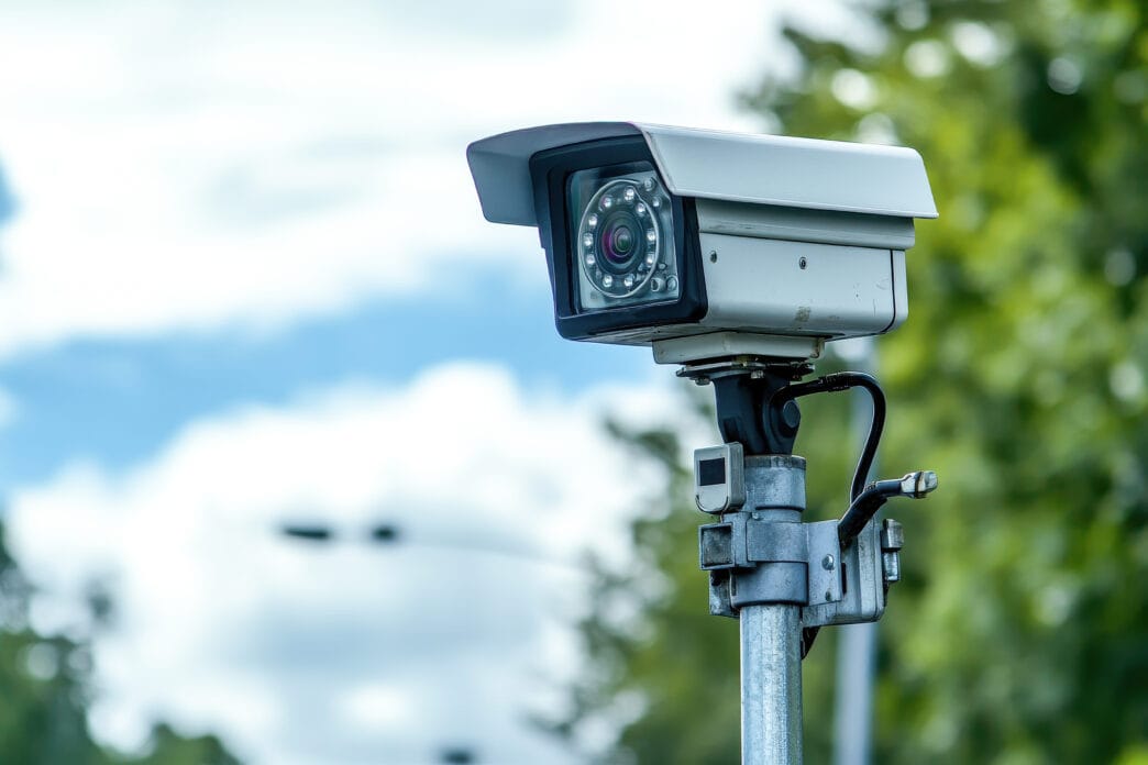 CCTV camera on a highway traffic monitoring road safety | Meridian Source