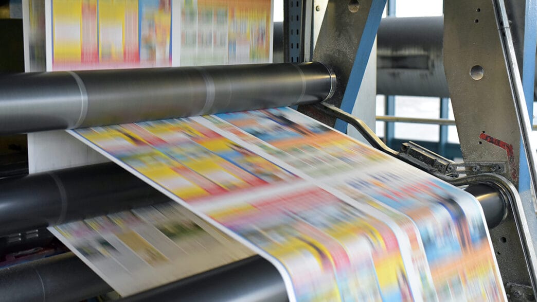 printing of coloured newspapers with an offset printing machine | Meridian Source