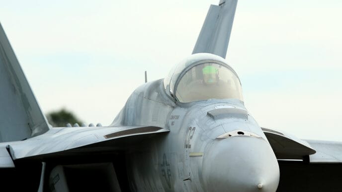 CF 18 Hornet airplane in flight | Meridian Source