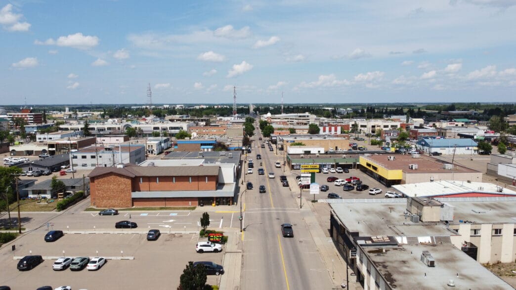 Weather, Downtown, Lloydminster, Drone, | Meridian Source