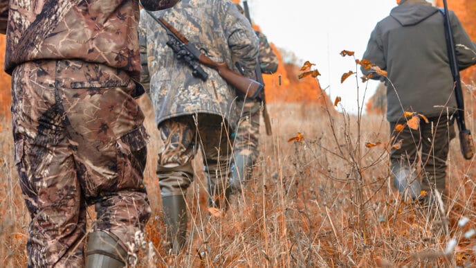 group of hunters in forest | Meridian Source