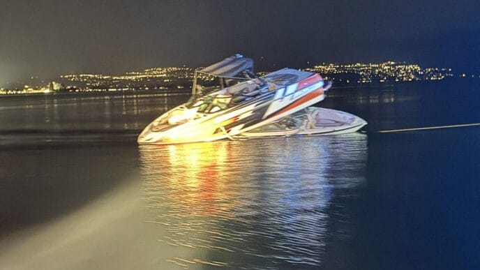 Several people injured when boat lands on another on BCs Okanagan Lake police | Meridian Source
