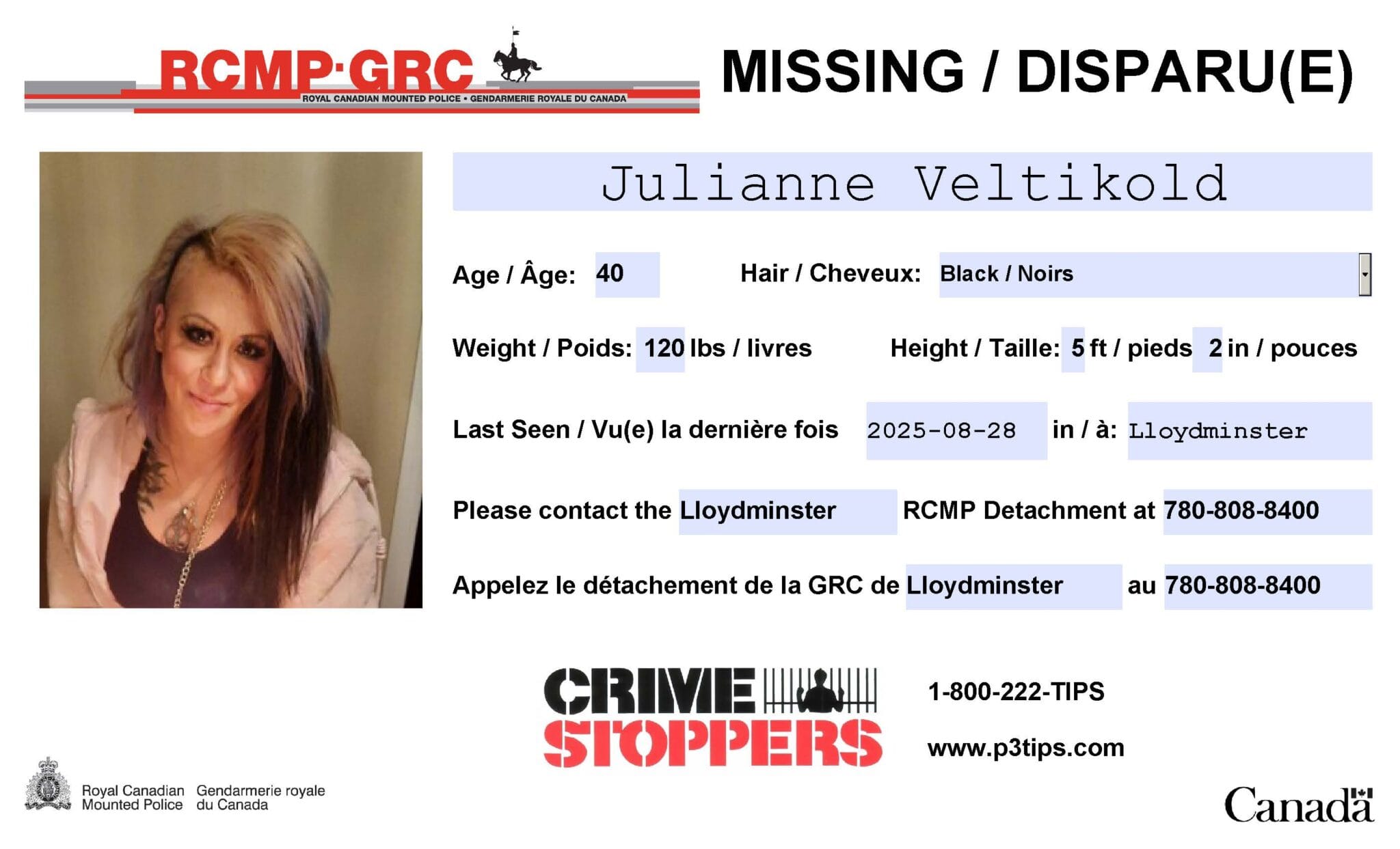 RCMP in Lloydminster searching for woman | Meridian Source