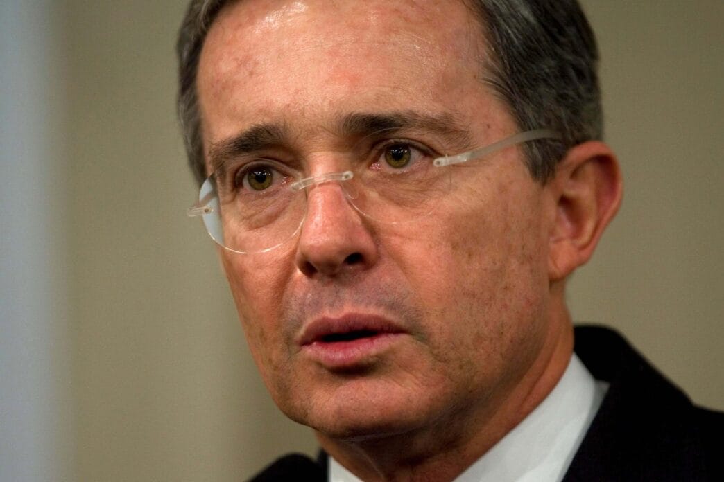 Aggregator Downloaded image for imported item 81298 | Meridian Source Appeals court overturns conviction of Colombian ex-President Uribe for bribery and witness tampering