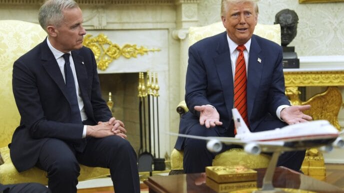 Aggregator Downloaded image for imported item 79034 | Meridian Source Tariff relief tempered as Carney set to have second Oval Office meeting with Trump