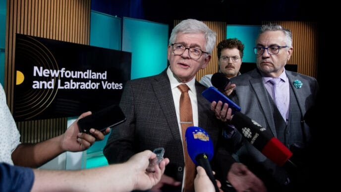 CP NewsAlert: N.L. NDP Leader Jim Dinn wins riding