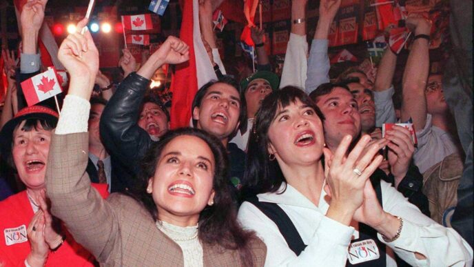 Aggregator Downloaded image for imported item 81884 | Meridian Source Fear, relief, anguish: Reliving the emotion of the 1995 Quebec referendum