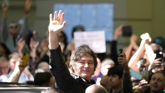 Aggregator Downloaded image for imported item 81928 | Meridian Source Milei emerges triumphant in high-stakes Argentine midterm elections closely watched by Washington