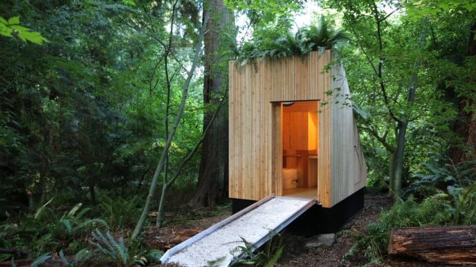 Aggregator Downloaded image for imported item 80139 | Meridian Source University of B.C. launches mushroom-powered toilet, turning waste into fertilizer