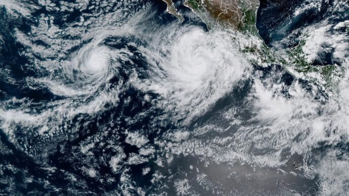 Aggregator Downloaded image for imported item 78708 | Meridian Source Hurricane Priscilla forms in the Pacific Ocean off the southwestern coast of Mexico