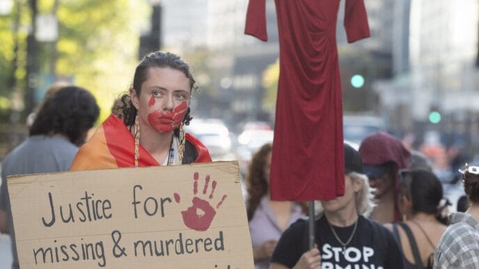 Aggregator Downloaded image for imported item 78677 | Meridian Source Montrealers gather to honour missing and murdered Indigenous women and girls