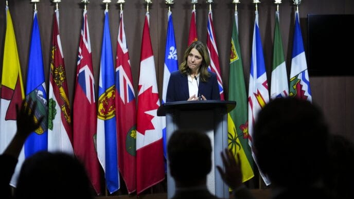 Aggregator Downloaded image for imported item 80067 | Meridian Source Alberta Premier Smith says Ottawa is dodging responsibility for pipeline decision