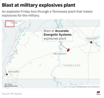 There are no survivors in the blast at a Tennessee explosives factory, sheriff says