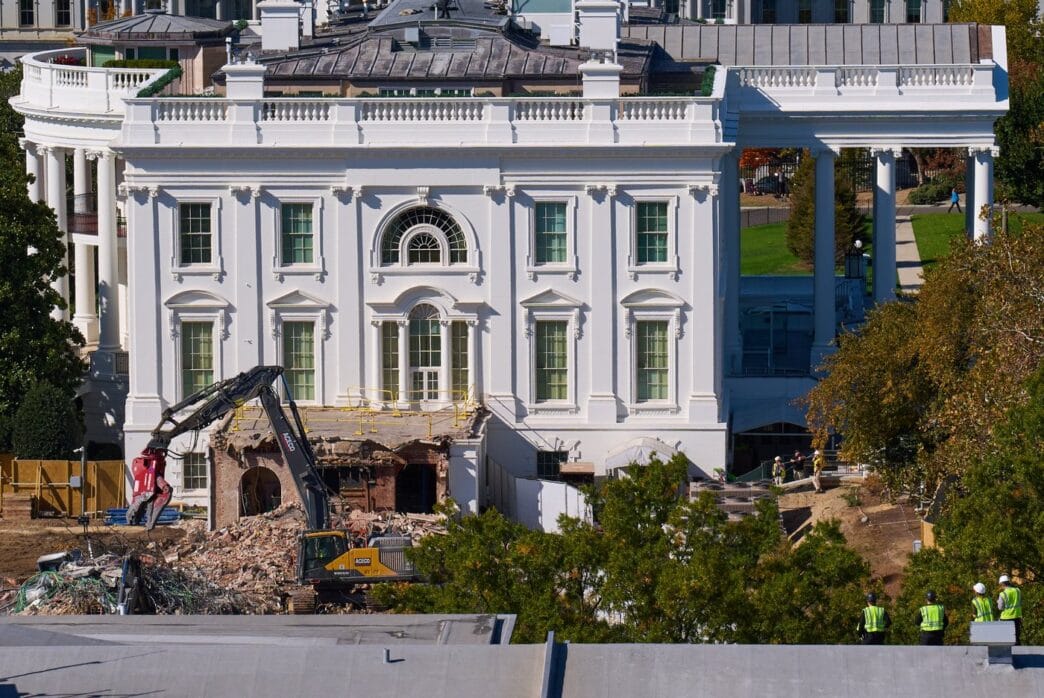 Aggregator Downloaded image for imported item 81621 | Meridian Source White House East Wing demolished as Trump moves forward with ballroom construction, AP photos show