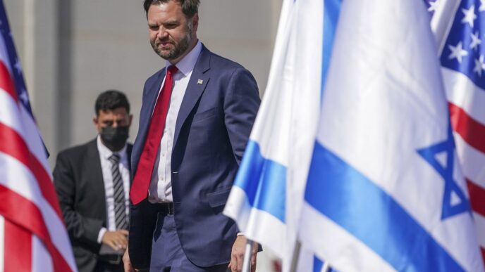 Aggregator Downloaded image for imported item 81232 | Meridian Source US Vice President JD Vance arrives in Israel to shore up the fragile ceasefire in Gaza