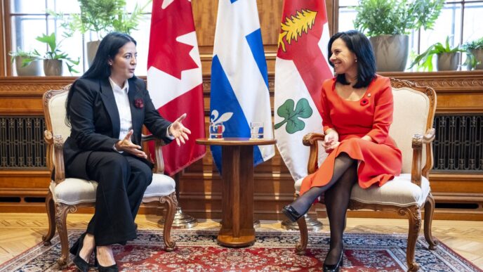 Aggregator Downloaded image for imported item 83801 | Meridian Source Montreal Mayor Valérie Plante sends message against cynicism as she meets successor