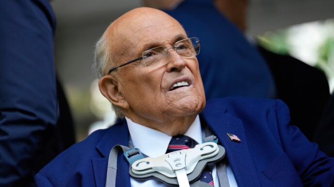 Aggregator Downloaded image for imported item 84661 | Meridian Source Trump pardons Rudy Giuliani and others who backed efforts to overturn 2020 election, official says