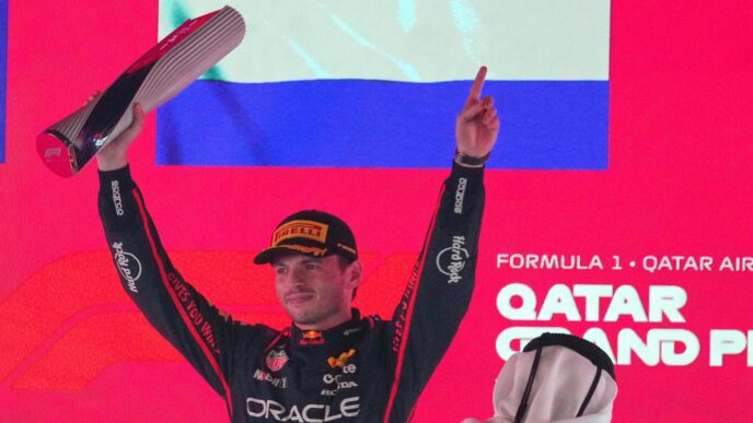 Aggregator Downloaded image for imported item 88116 | Meridian Source Verstappen wins Qatar GP as F1 title fight with Norris and Piastri goes to final race