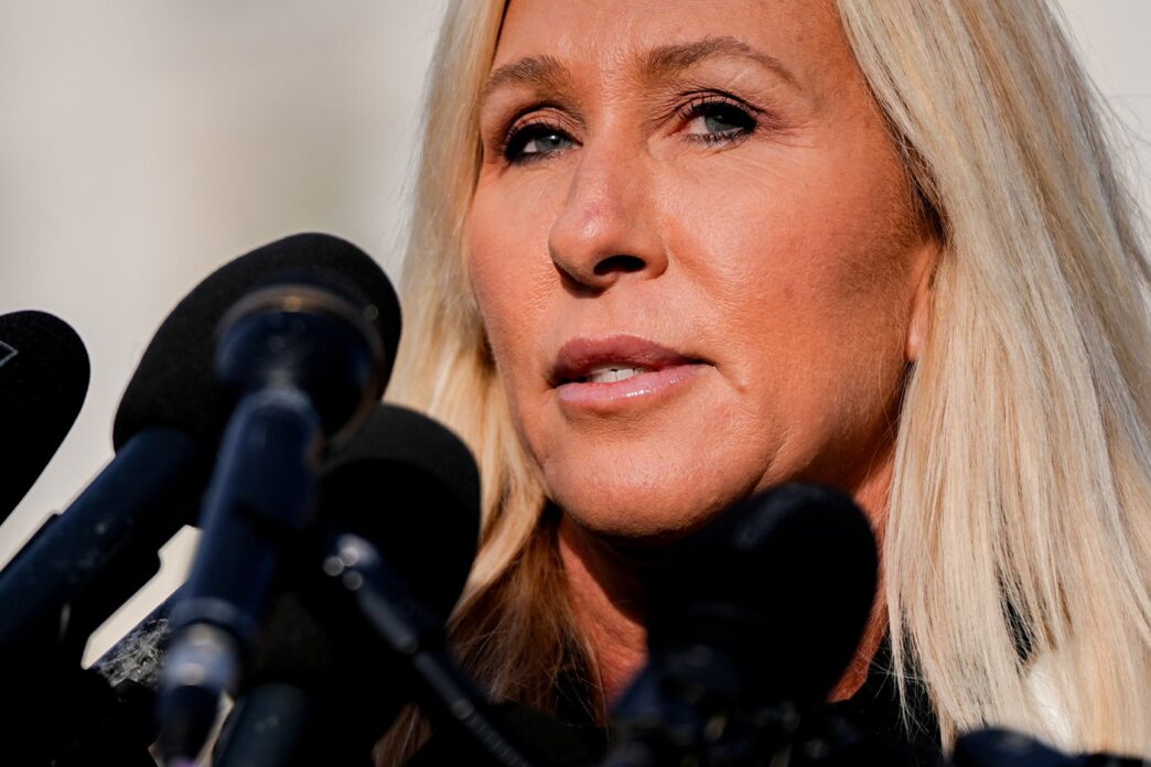 Aggregator Downloaded image for imported item 86720 | Meridian Source Rep. Marjorie Taylor Greene of Georgia, former Trump loyalist, says she is resigning from Congress