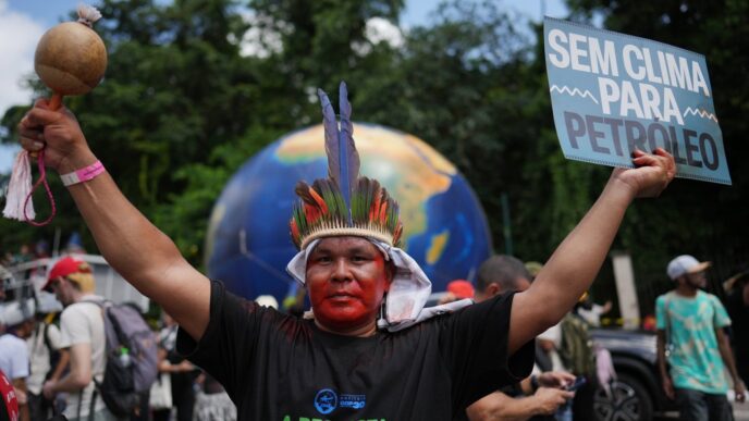 Aggregator Downloaded image for imported item 86785 | Meridian Source Indigenous people reflect on the meaning of their participation in COP30 climate talks