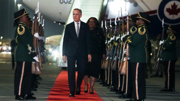 Aggregator Downloaded image for imported item 86729 | Meridian Source PM Carney in Johannesburg as G20 meetings kick off, set to meet with numerous leaders