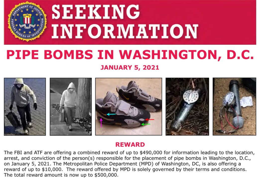 Aggregator Downloaded image for imported item 88696 | Meridian Source FBI makes arrest in investigation into pipe bombs placed in DC on eve of Jan. 6 riot, AP source says