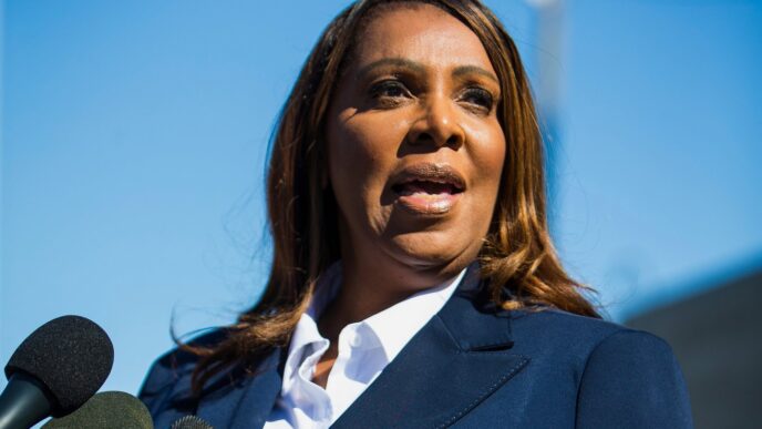 Aggregator Downloaded image for imported item 90166 | Meridian Source Justice Department again fails to re-indict New York Attorney General Letitia James, AP source says