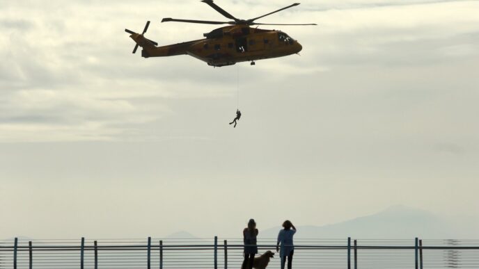 Naval member rescued off Vancouver Island after spending more than two hours in water