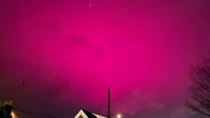 Purple haze in the sky over Delta, B.C., sets off awe, curiosity and questions