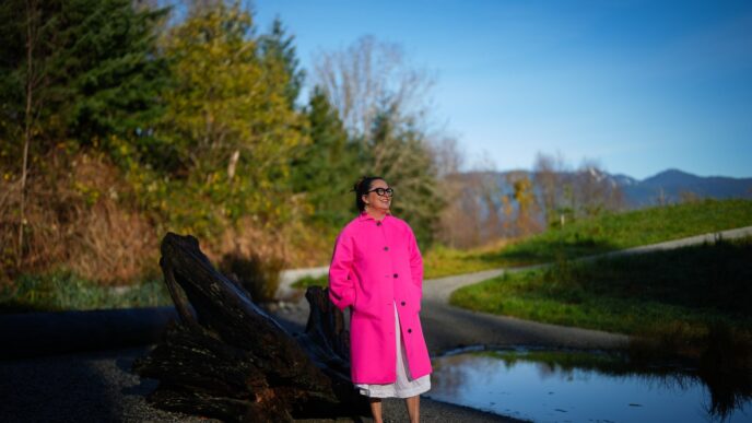 What do snowboards and mountain goats have in common? Indigenous weaver knows