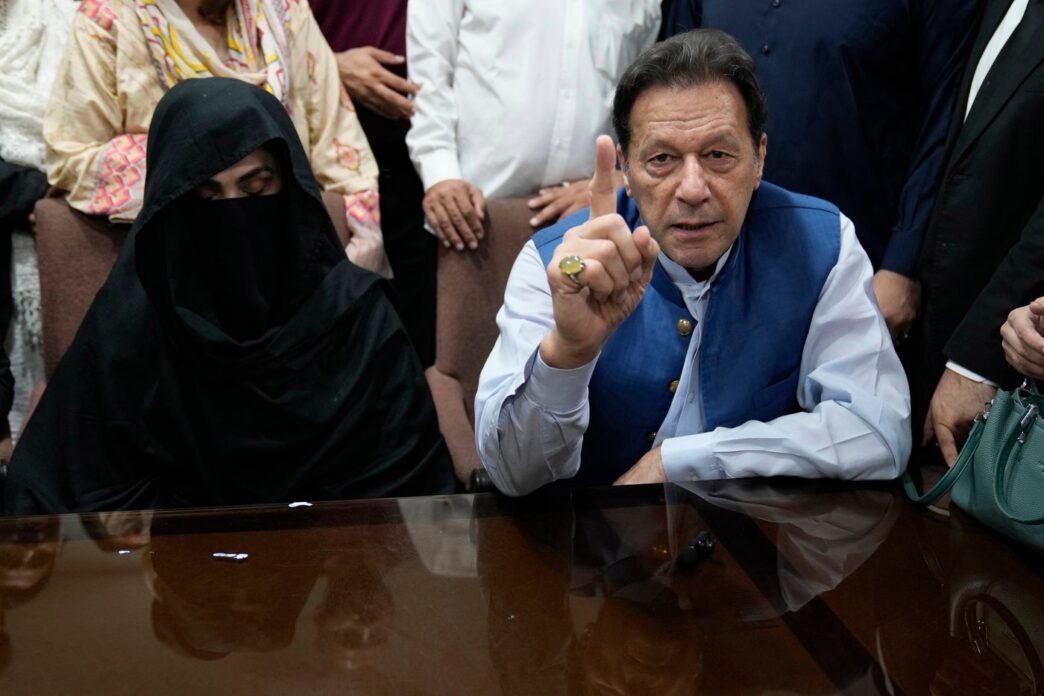Aggregator Downloaded image for imported item 91498 | Meridian Source Pakistani court sentences former Prime Minister Imran Khan and wife to 17 years in graft case