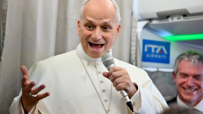 Aggregator Downloaded image for imported item 88378 | Meridian Source Pope Leo XIV shares his thoughts on the conclave, reflects on spirituality and future travels