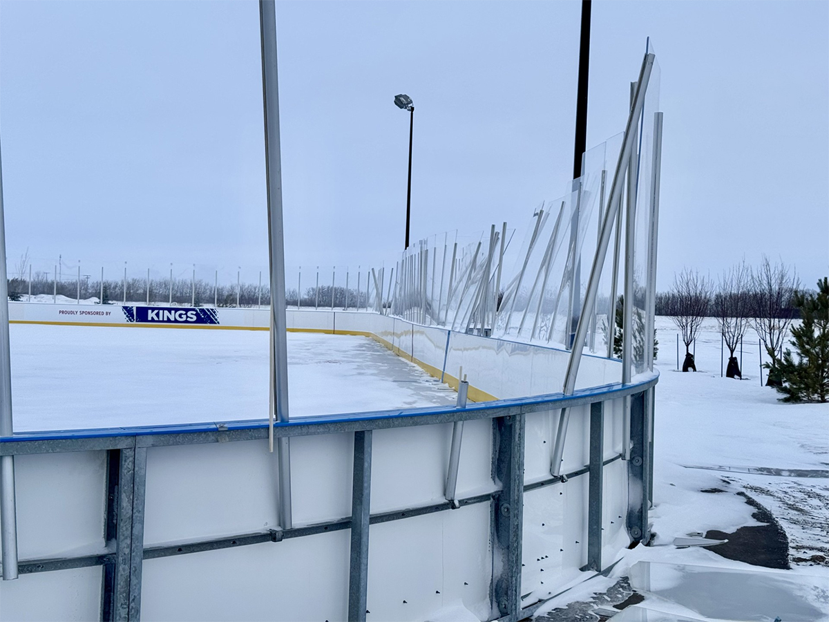 Recent windstorm wreaks havoc at outdoor rink