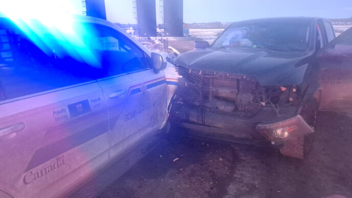 suspect vehicle rammed into police vehicle | Meridian Source