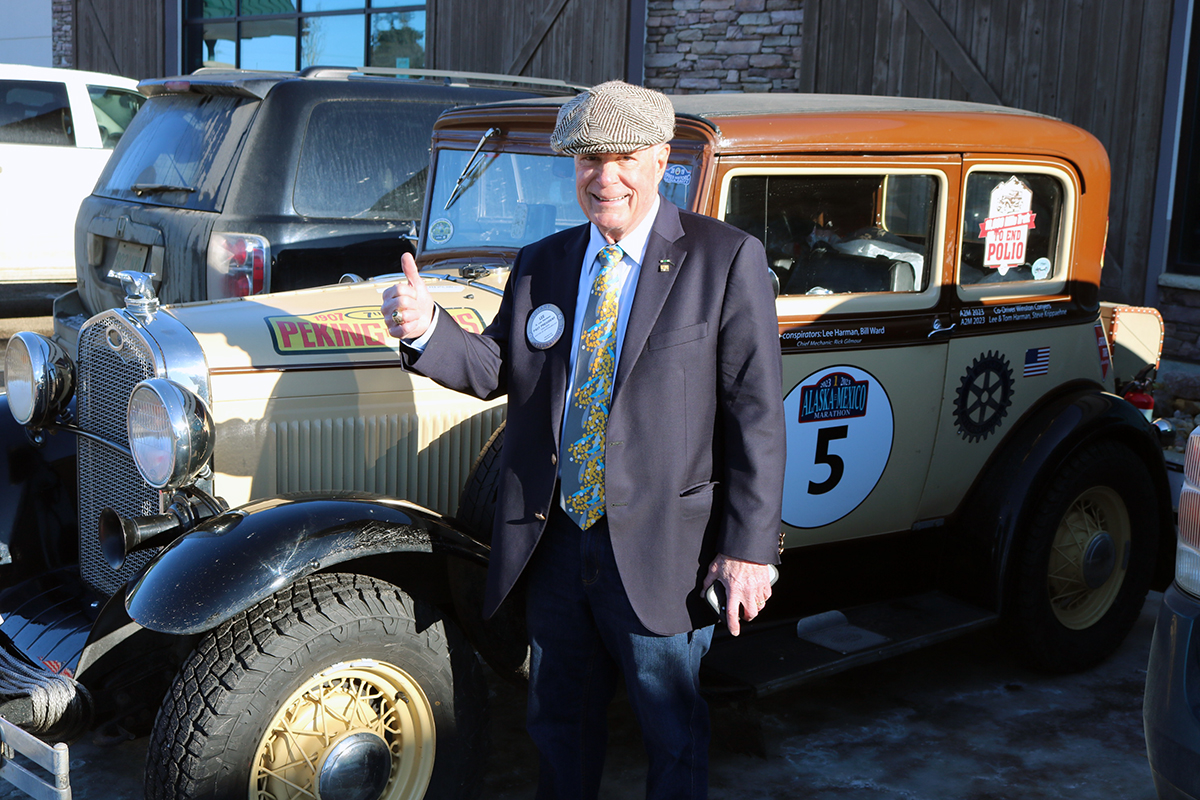 Miss Vicky drives on in an effort to eradicate polio