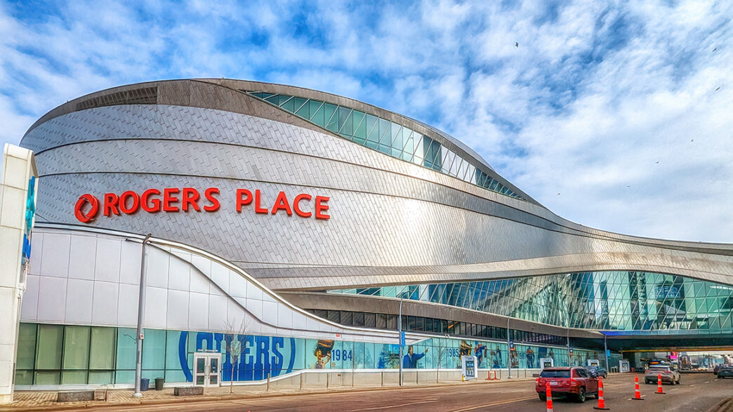The Rogers Place arena in downtown Edmonton Alberta Canada on | Meridian Source
