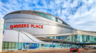 The Rogers Place arena in downtown Edmonton Alberta Canada on | Meridian Source