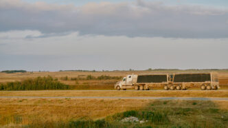 Freight Truck on Prairie Highway in Saskatchewan | Meridian Source
