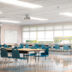 High school classroom interior 3d illustration | Meridian Source