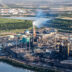Aerial Petrochemical oil refinery along the Athabasca River | Meridian Source