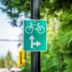 Bicycle lane traffic sign in Vancouver Canada | Meridian Source
